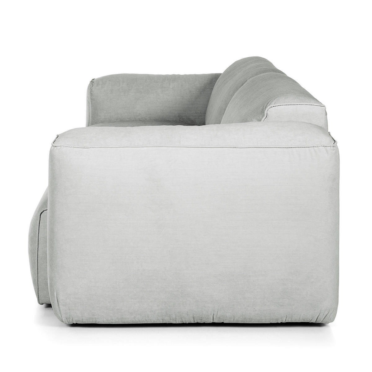 3-SITZER SOFA - Schwarz/Grau, Kunststoff/Textil (251/71/102cm) - home24