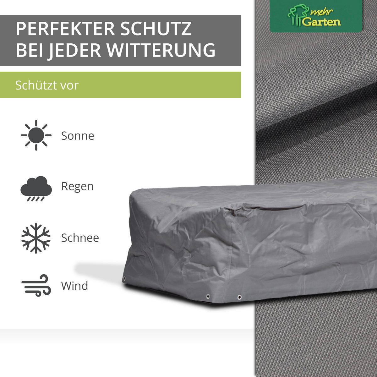 SCHUTZHÜLLE Gartenliege SHP-20005 - Grau, Kunststoff (210/40/75cm) - mehr Garten