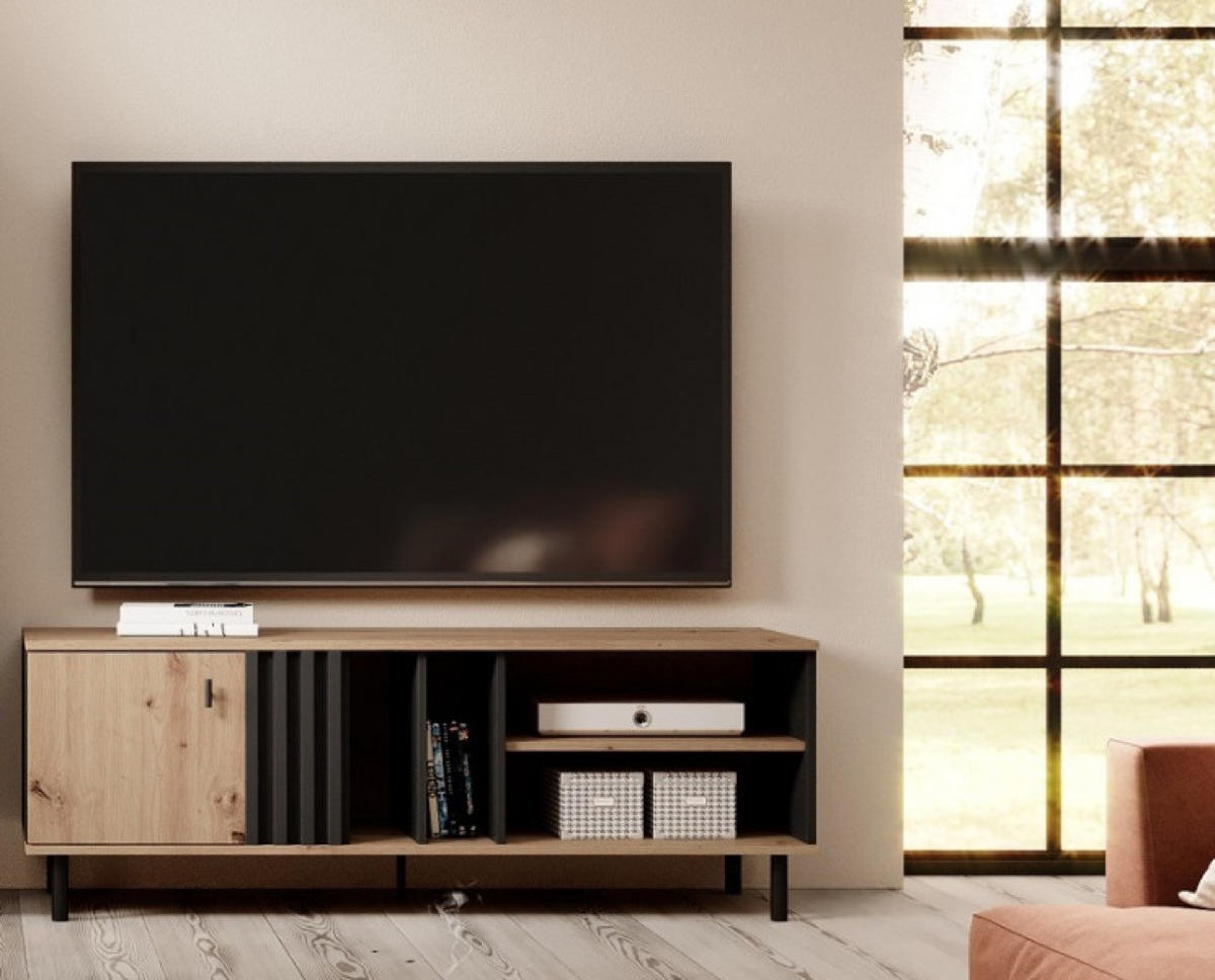 TV-LOWBOARD Weiß MANDI C 138 cm - Multicolor, Holzwerkstoff (138.1/49.2/40cm) - Sepro Meble