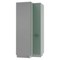 ECKVORRATSSCHRANK Kvantum D24N/207 Grau / Mint Matt - Mintgrün/Grau, Holz/Holzwerkstoff (90/207/90cm) - Feldmann-Wohnen