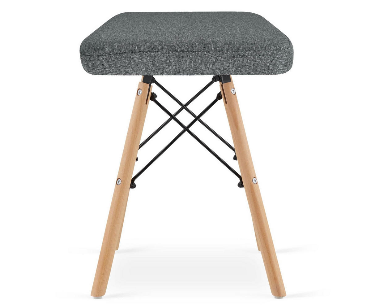 HOCKER 2er Set, Velours in Grau, für Wohnzimmer, Küche oder Büro - Grau, Textil (43/46/33cm) - Best For Home