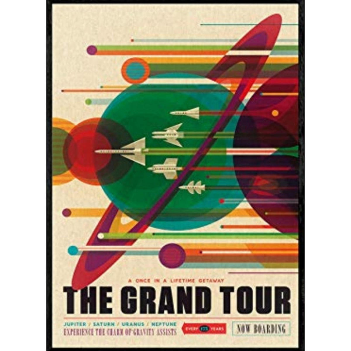 POSTER Große Tour A3 Schwarzer Rahmen - Schwarz, Papier (29.7/5/42cm) - Nacnic