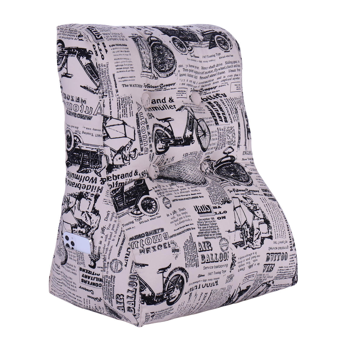 KEILKISSEN Kontur 100% Baumwolle Zeitung 60 cm - Weiß, Textil (55/60cm) - Vercart