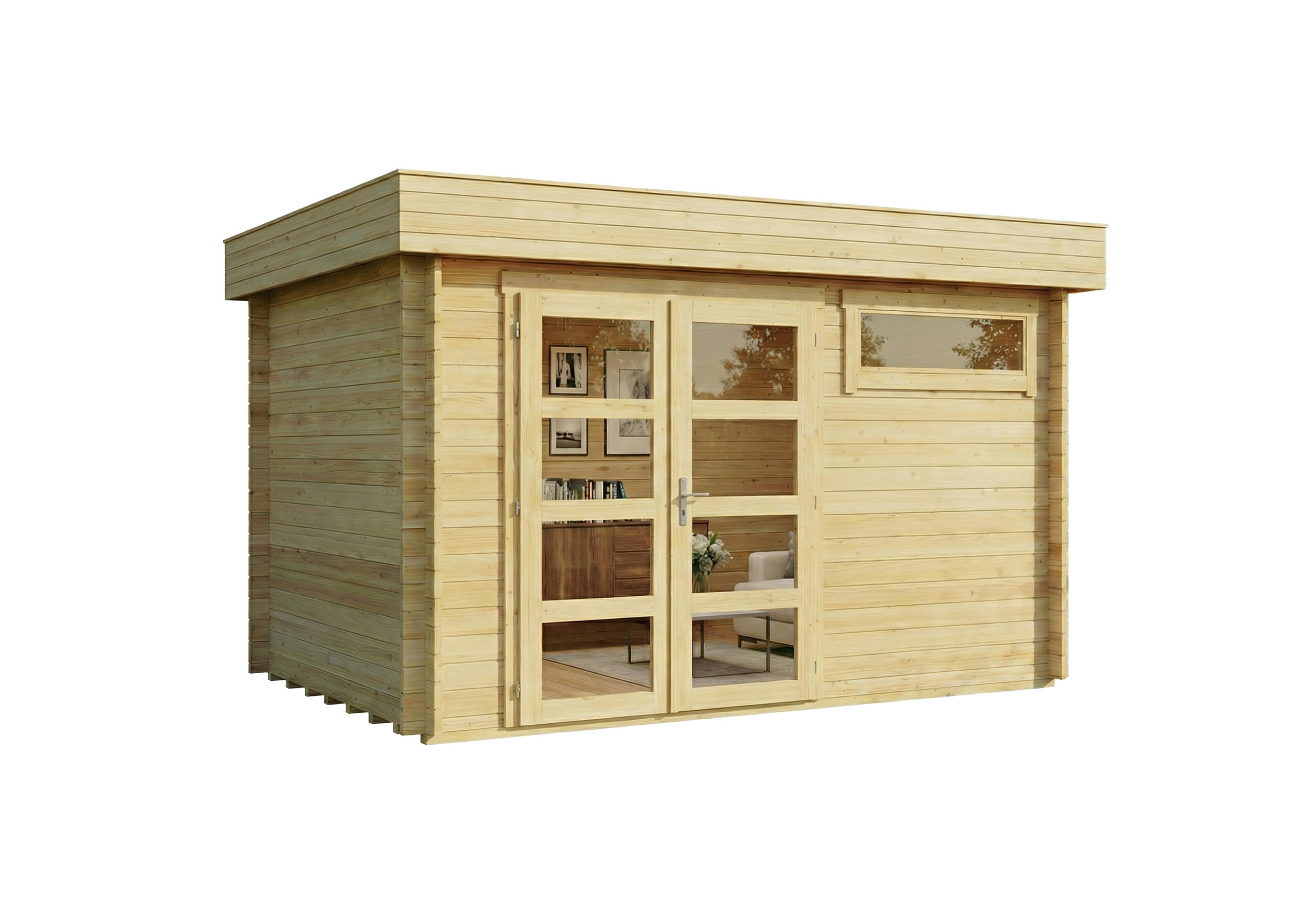Alpholz Gartenhaus Natur 394x217x268 cm