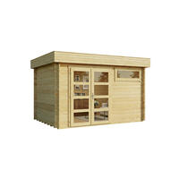 GARTENHAUS Leandro - Naturfarben, Holz (394/217/268cm) - Alpholz