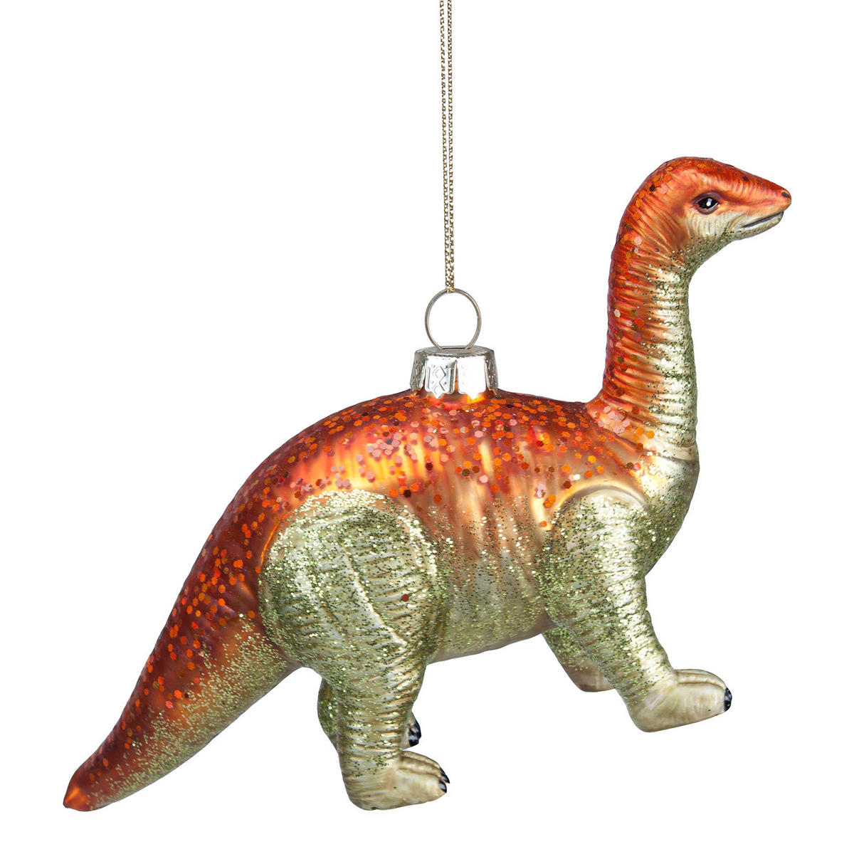 BAUMANHÄNGER Hang On Dinosaurier - Orange, Glas (16/10/4.5cm) - Butlers