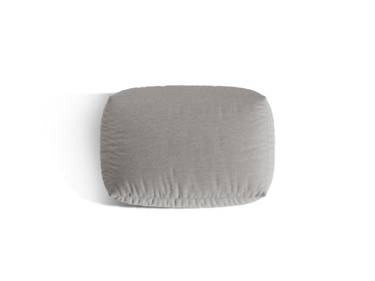 POUF Martina aus strukturiertem Stoff hellgrau - Hellgrau, Textil (65/44/95cm) - Micadoni