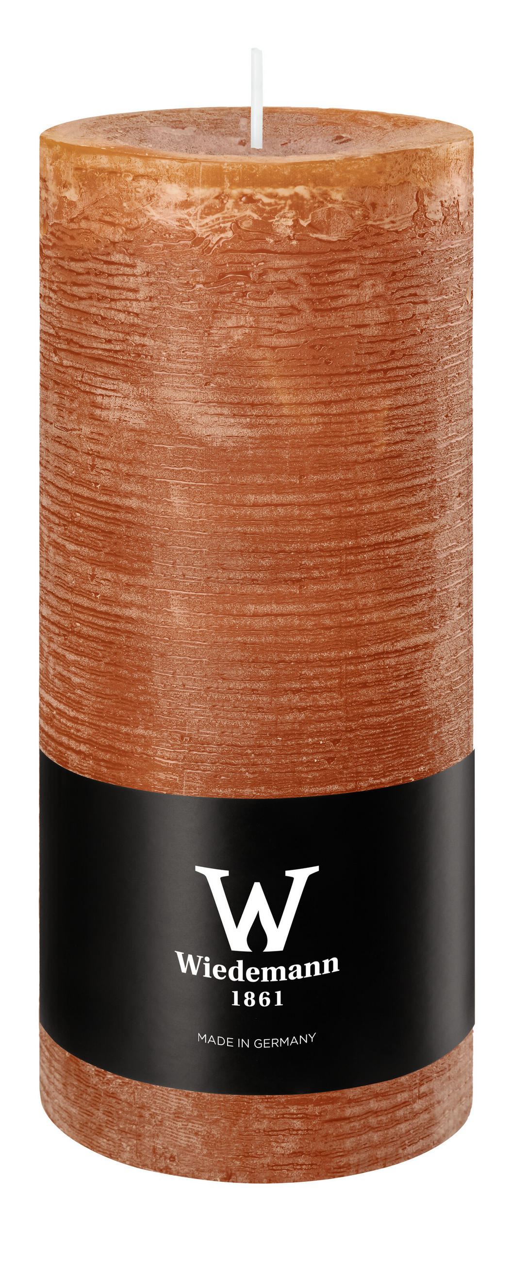 STUMPENKERZE Rustik Marble Style Dukat 160 x Ø 68 mm, 1 Stück - Terracotta, Paraffin (7/16cm) - Wiedemann Kerzen