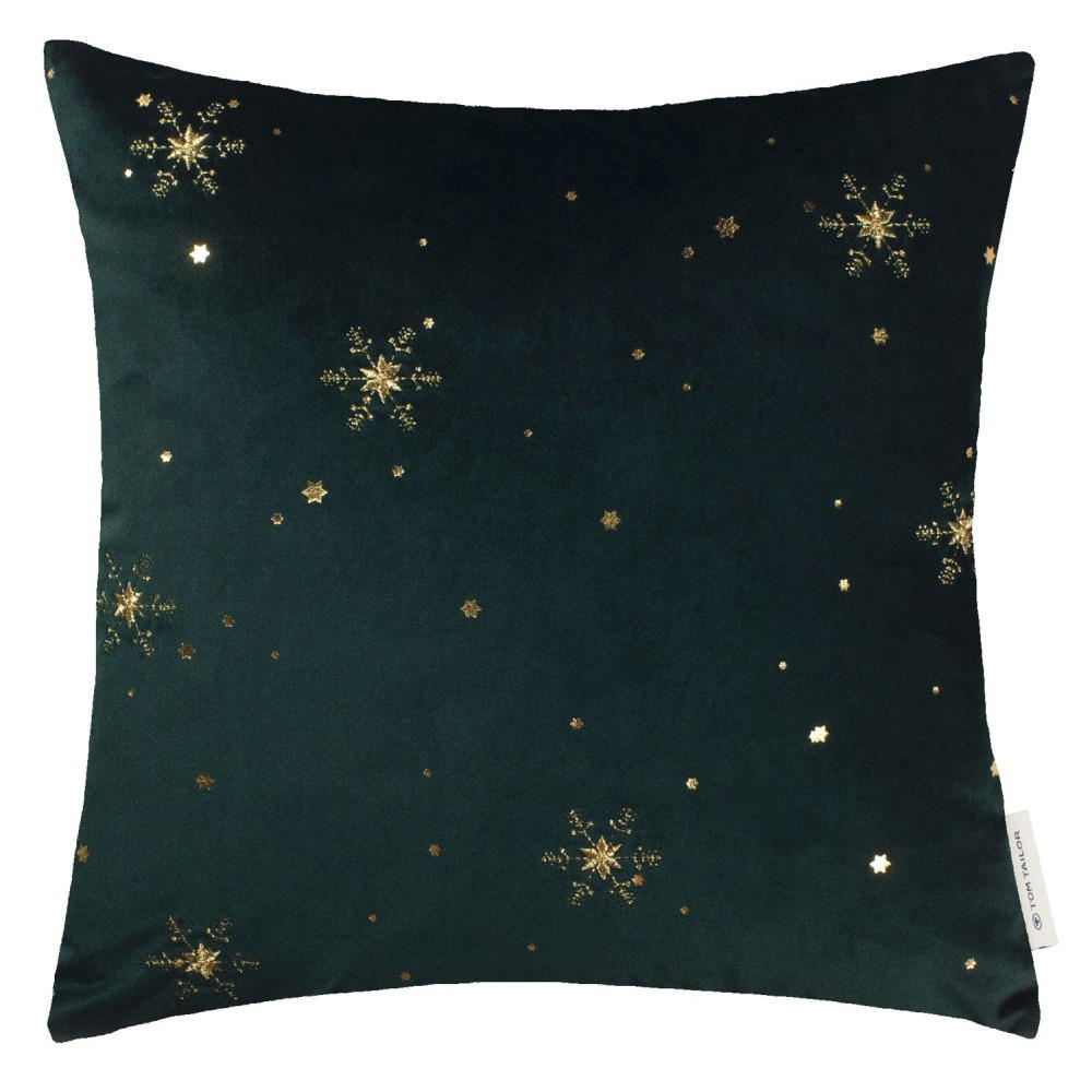 ZIERKISSENHÜLLE Sparkling Stars dunkelgrün 38x38cm - Dunkelgrün, Textil (38/38cm) - Tom Tailor