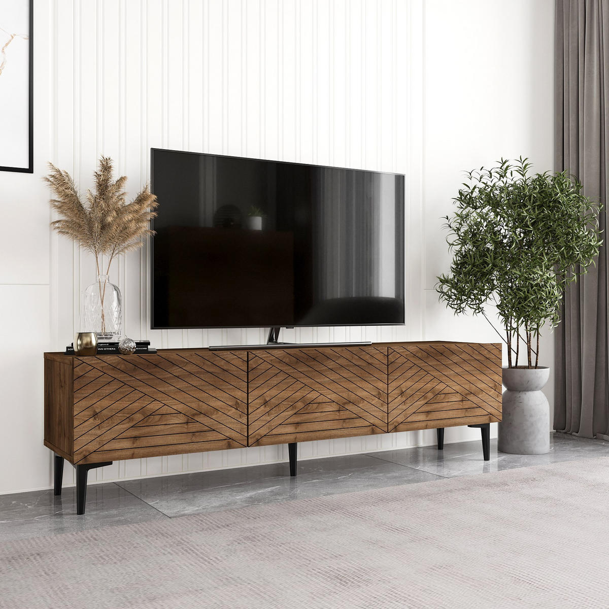 TV-MÖBEL felix Braun - Braun, Holz (31/44/160cm) - Habitat Garten