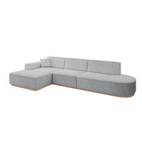 ECKSOFA Ottomane Links IREA-L2 - 327x165x80 cm Grau - Grau, Holzwerkstoff/Textil (327/165cm) - ALTDECOR