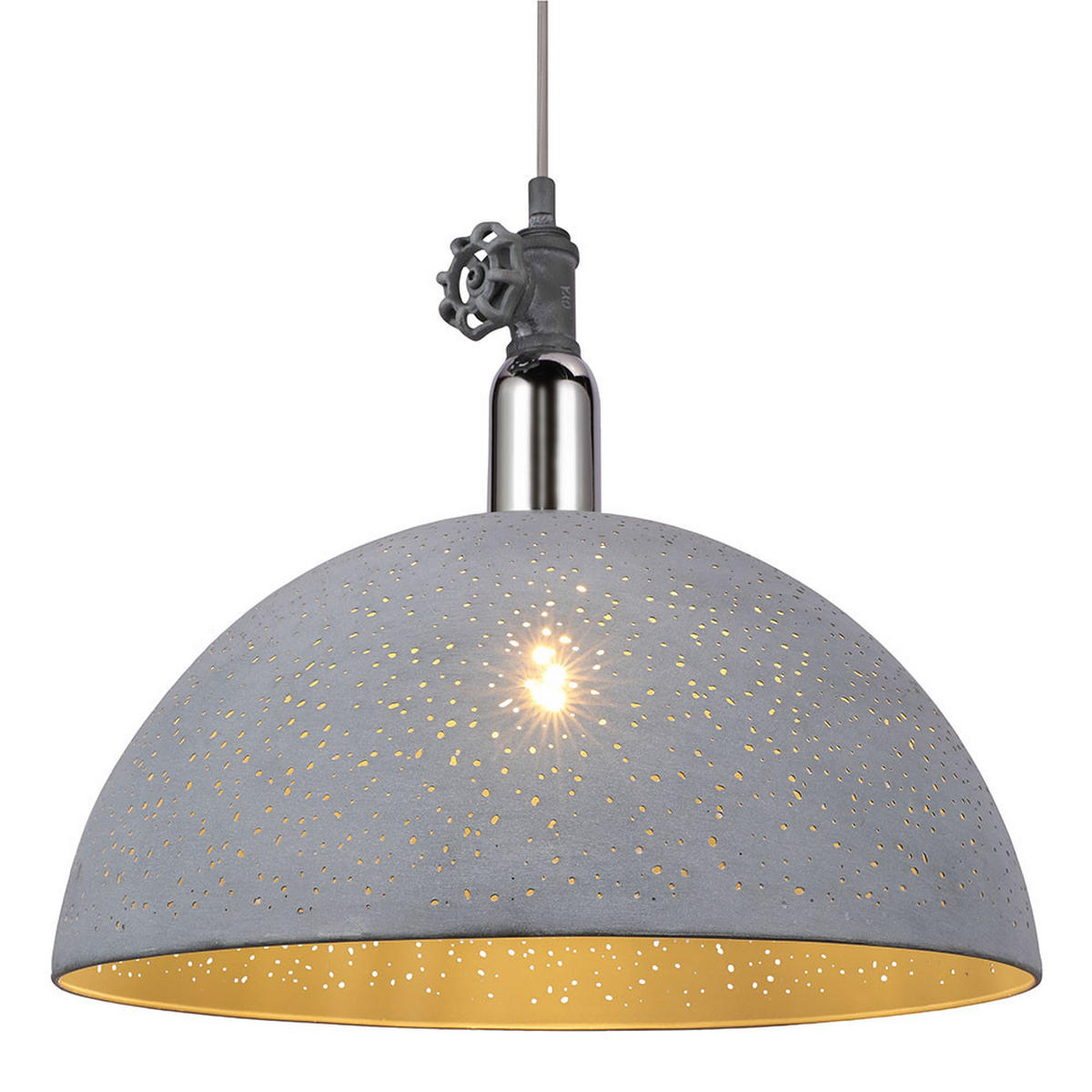 LED HÄNGELEUCHTE Fabian Grau Chrom - Grau, Metall (40/40/150cm)