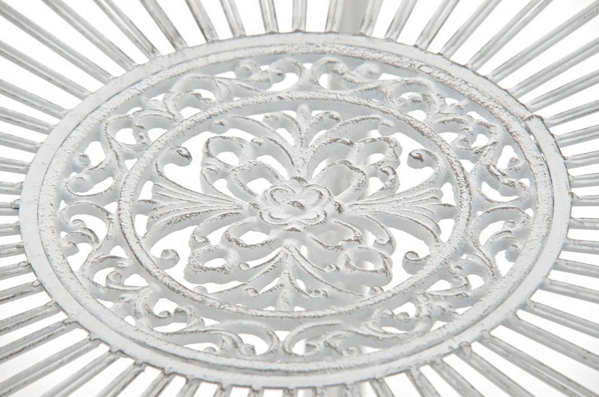 GARTENTISCH Sheen antik weiß - Creme, Metall (69/90/90cm) - TPFGarden