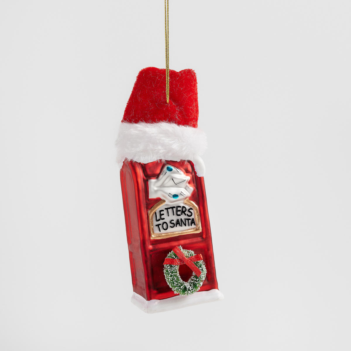 GLASKUGEL Letterso, Rot, 5.5x5x13 cm, Dekorative Weihnachtsdeko - Rot, Glas (5/5.5/13cm) - home&you