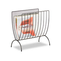ZEITUNGSSTÄNDER - Schwarz, Metall (34/35/18cm) - Relaxdays