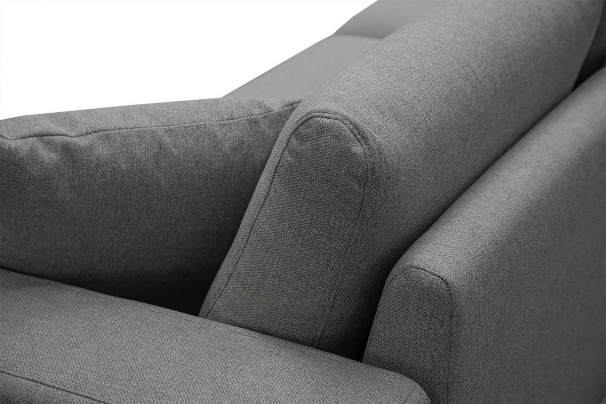SOFA MEDIOLANE 3-Sitzer, grau - Grau, Holzwerkstoff/Textil (233/87/96cm) - Courtois Laville
