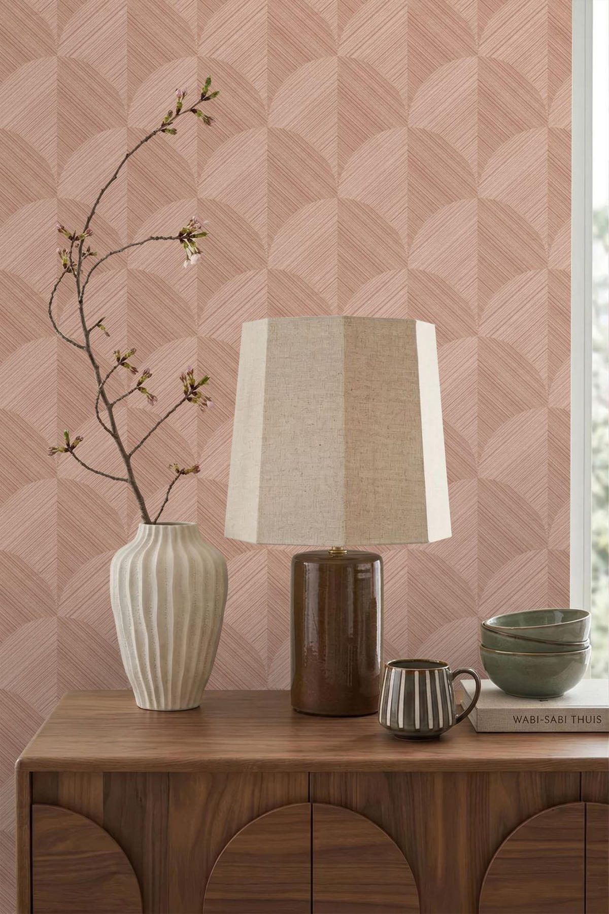 TAPETE 3D Muster 53 cm x 10.05 m - Terracotta, Papier (53/1000cm) - Origin Wallcoverings