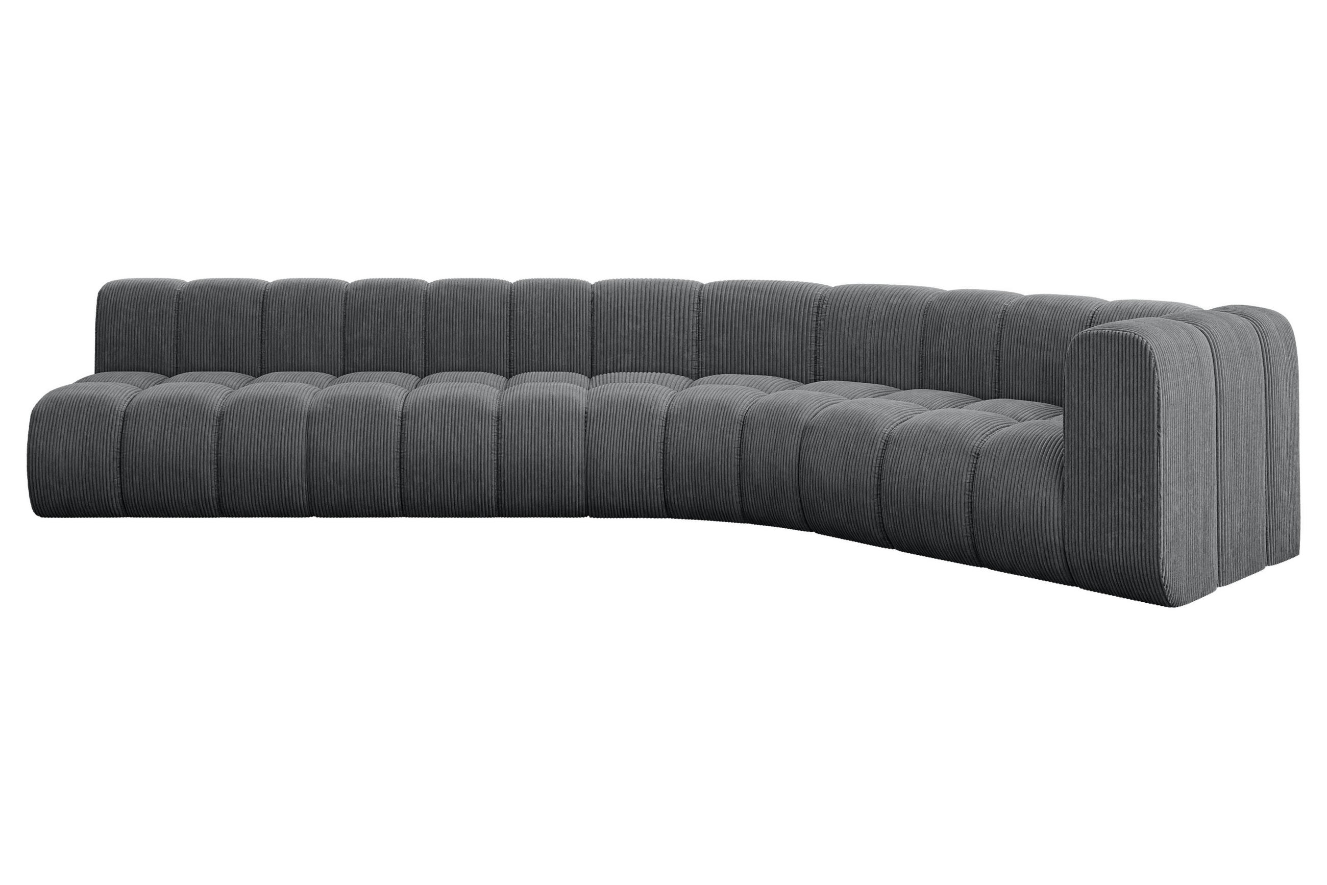 ECKSOFA modulares Sofa Karex-L2 - 399x194x70 cm Dunkelgrau - Dunkelgrau, Holzwerkstoff/Textil (399/194cm) - ALTDECOR