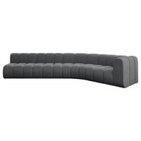 ECKSOFA modulares Sofa Karex-L2 - 399x194x70 cm Dunkelgrau - Dunkelgrau, Holzwerkstoff/Textil (399/194cm) - ALTDECOR