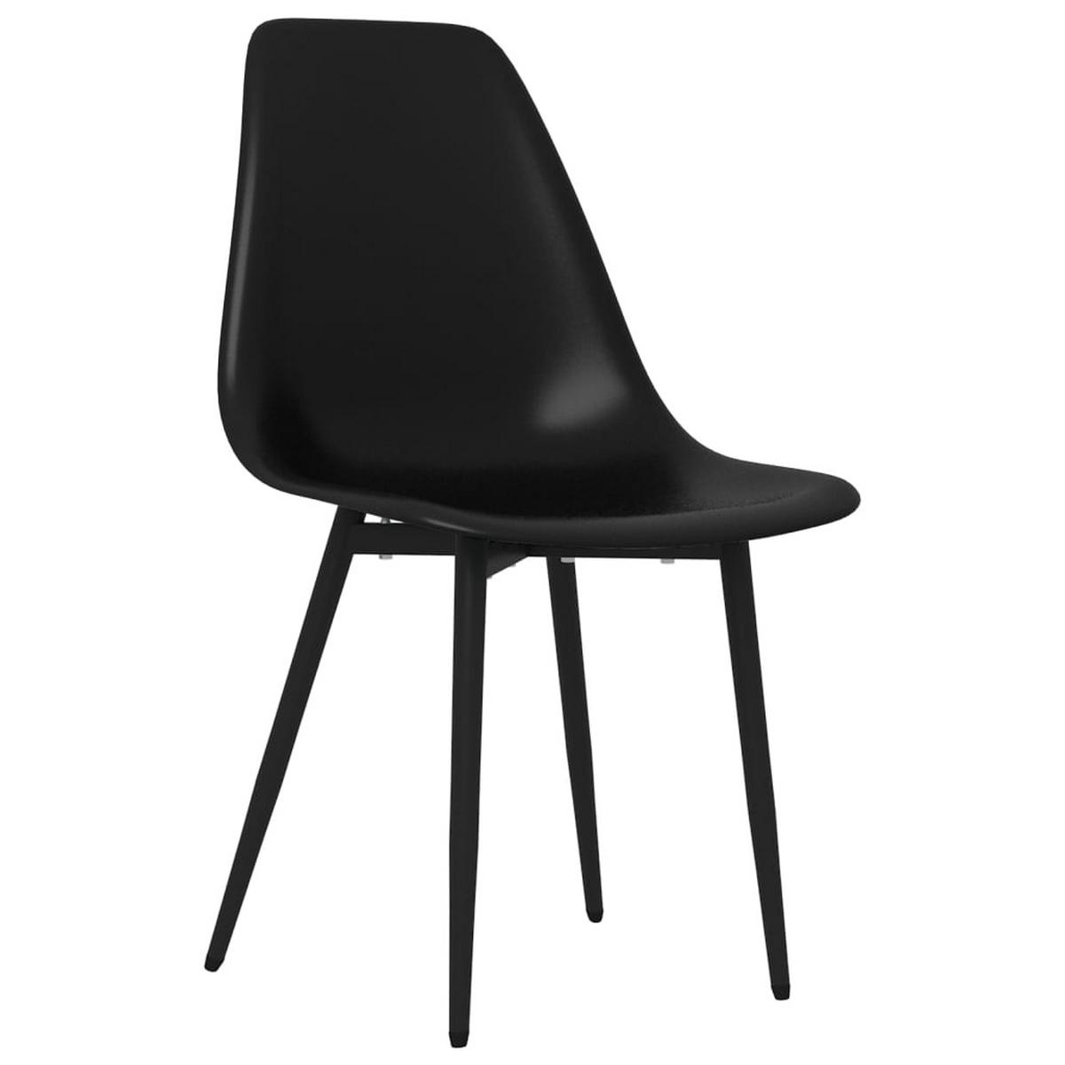 ESSZIMMERSTÜHLE 4 Stk. Schwarz PP 46*52*84cm - Schwarz, Kunststoff (46/84/52cm) - ZMH