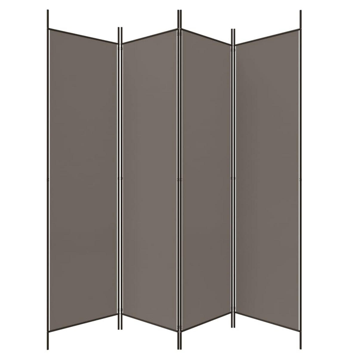 PARAVENT 4-teilig Anthrazit 200/200 Cm Stoff - Anthrazit, Textil (200/200/0.1cm) - vidaXL