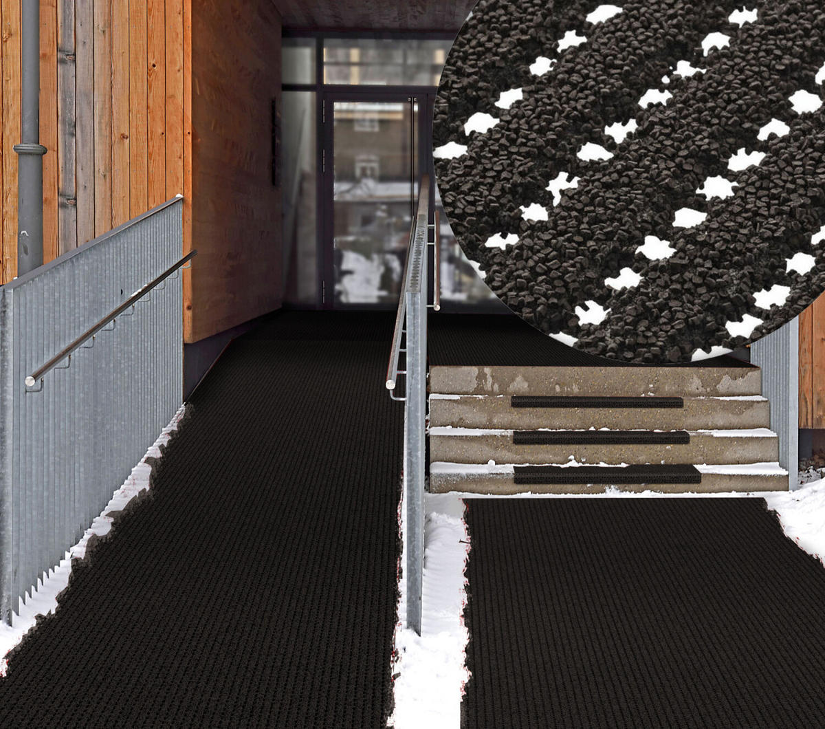 SICHERHEITSMATTE SafeStep PRO Lava 1,20 x 2,00 Meter - Dunkelbraun, Kunststoff (120/200cm) - Melius Vivere