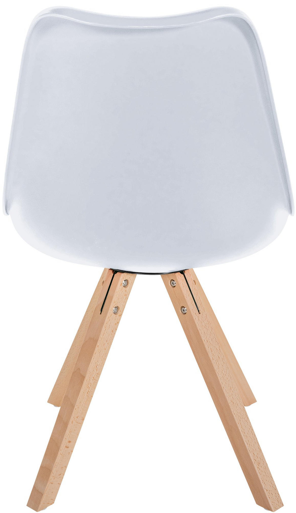 STUHL Kunststoff weiß - Naturfarben/Weiß, Holz/Kunststoff (48/81/54cm) - CLP