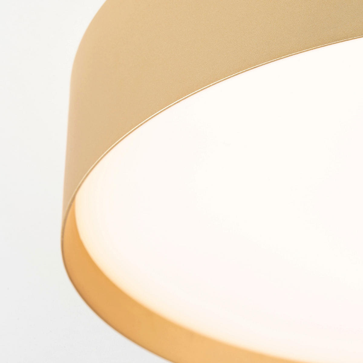 DECKENLEUCHTE SOLIS 40 DIMM Perlgold 50 W - Goldfarben, Metall (39.5/39.5/8cm) - Rendl