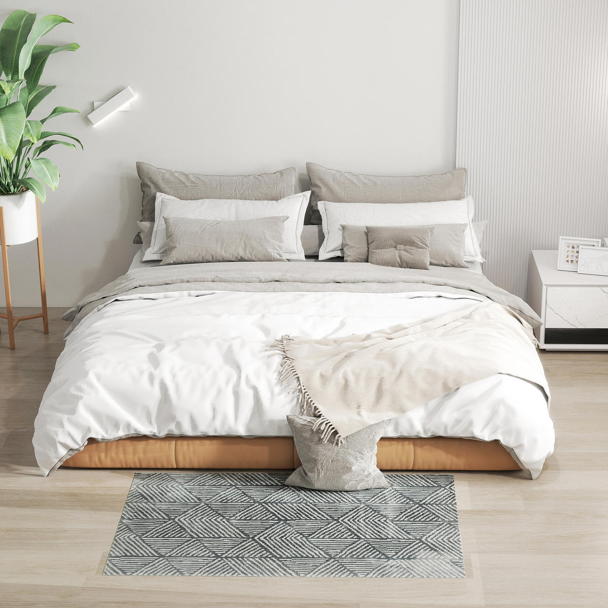 TEPPICH Polypropylen Dunkelgrau - Dunkelgrau, Kunststoff (80/150cm) - HOMCOM