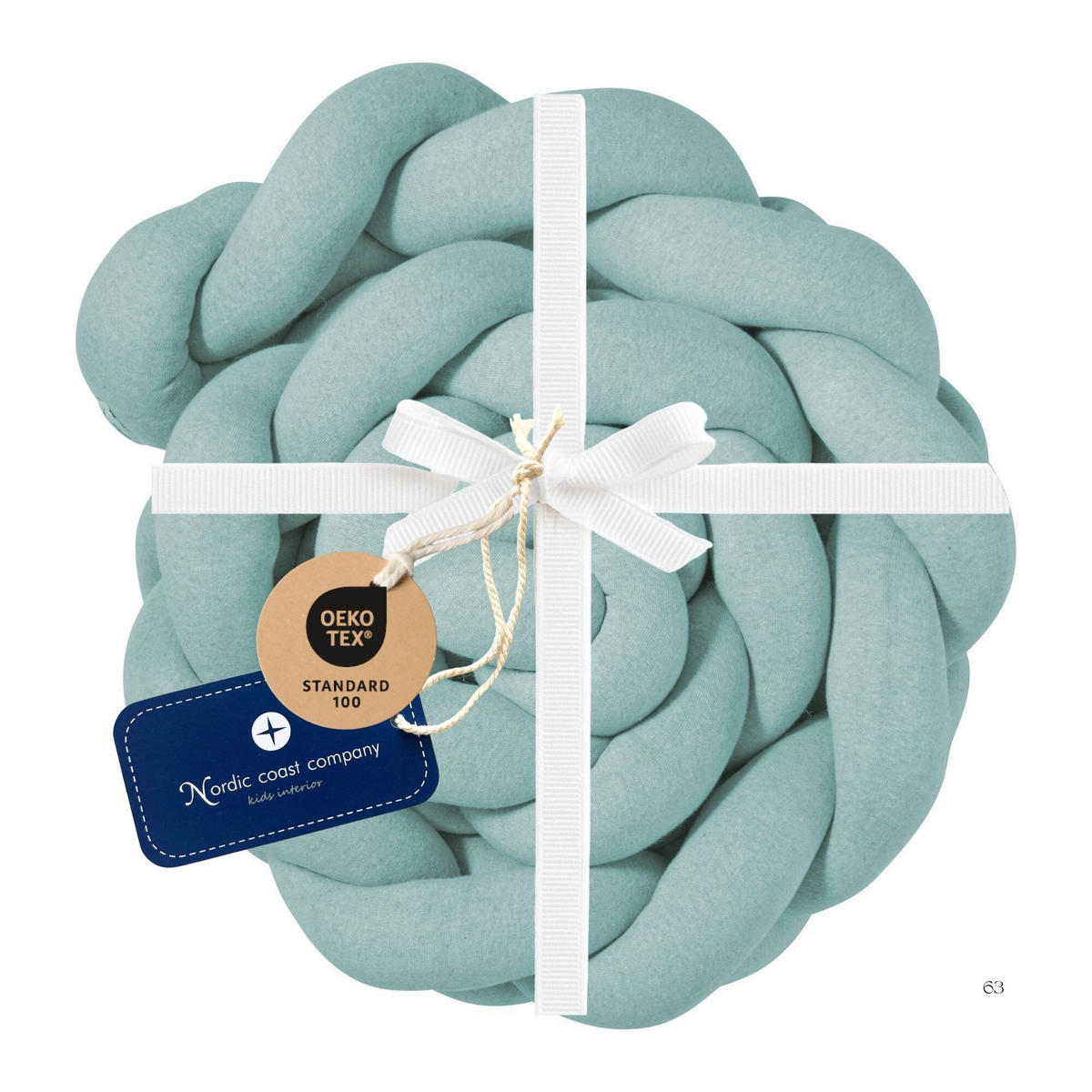 BETTSCHLANGE geflochten Mint Jersey - Mintgrün, Textil (16/200cm) - nordic coast company