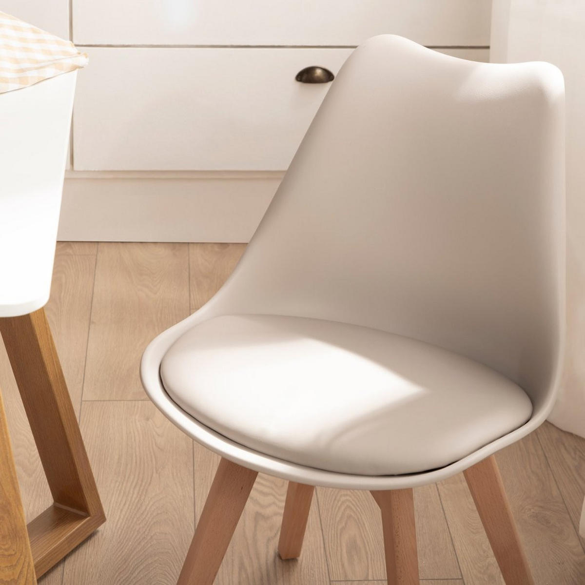 ESSZIMMERSTUHL Kler Beige 48 cm x 82 cm - Beige, Kunststoff (48/82/57cm)