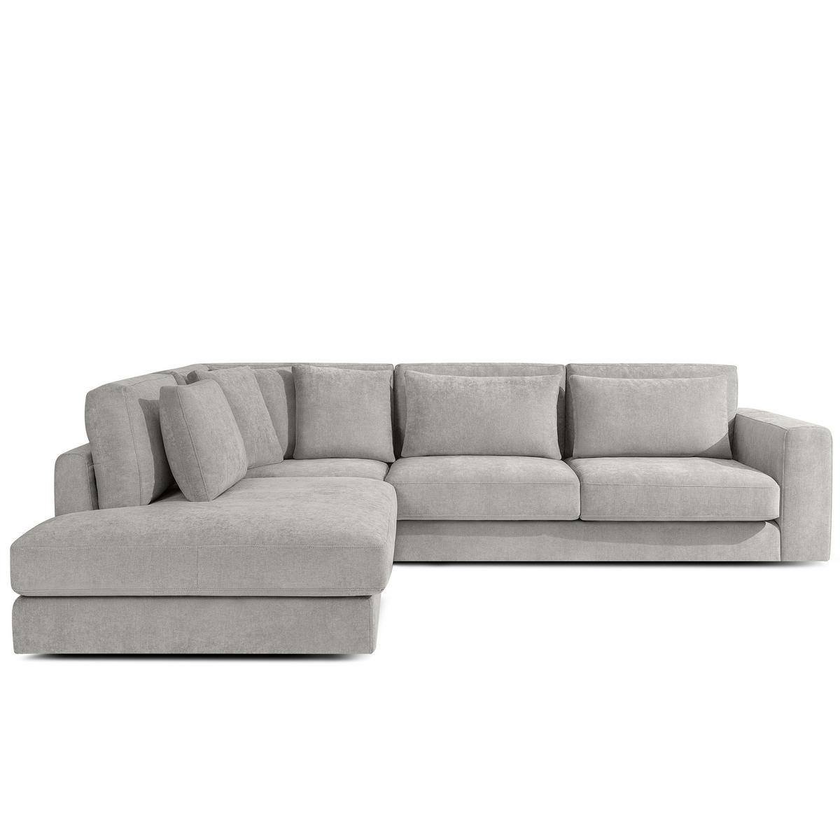 ECKSOFA links VERUS - Hellgrau, Holz/Holzwerkstoff (297/248cm) - KONSIMO®