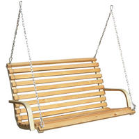 HOLLYWOODSCHAUKEL-BANK bis 260kg, 146/100/70cm, Braun - Braun, Holz (100/70/146cm) - Amanka