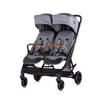 GESCHWISTERKINDERWAGEN Twinity grau Fußabdeckung Wickeltasche Becherhalter - Grau, Metall (67/75/105cm) - Chipolino