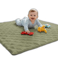 KRABBELDECKE Khaki Grün 120x120cm - Grün, Textil (120/120cm) - Sanosoft