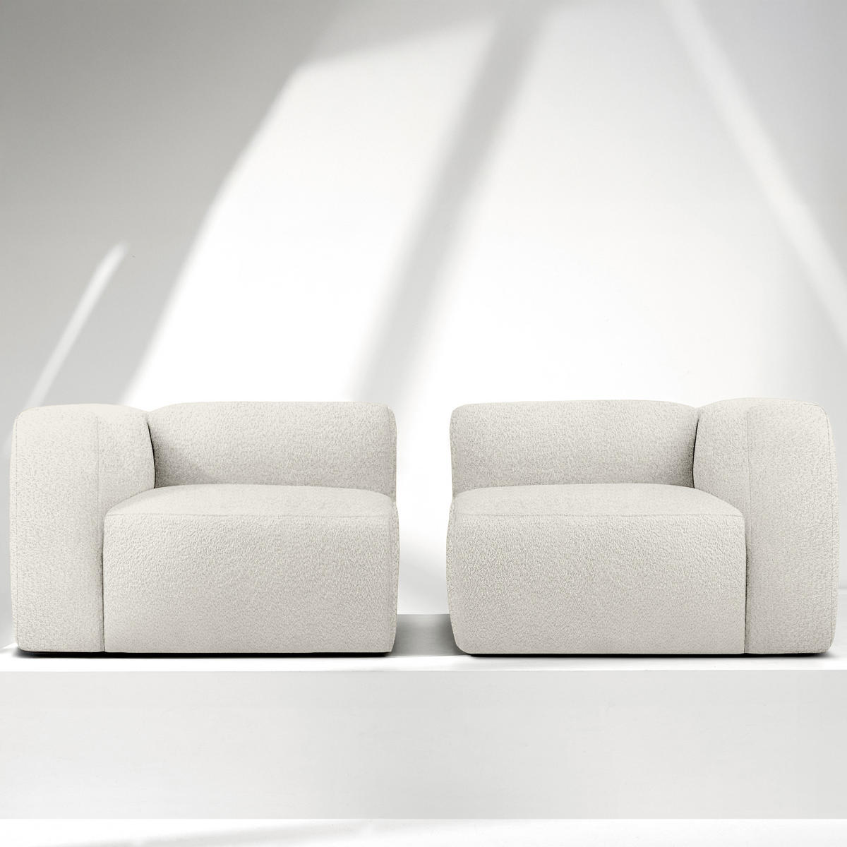 2-SITZER SOFA BUFFO, Weiß - Weiß, Holz/Holzwerkstoff (210/73/96cm) - KONSIMO®