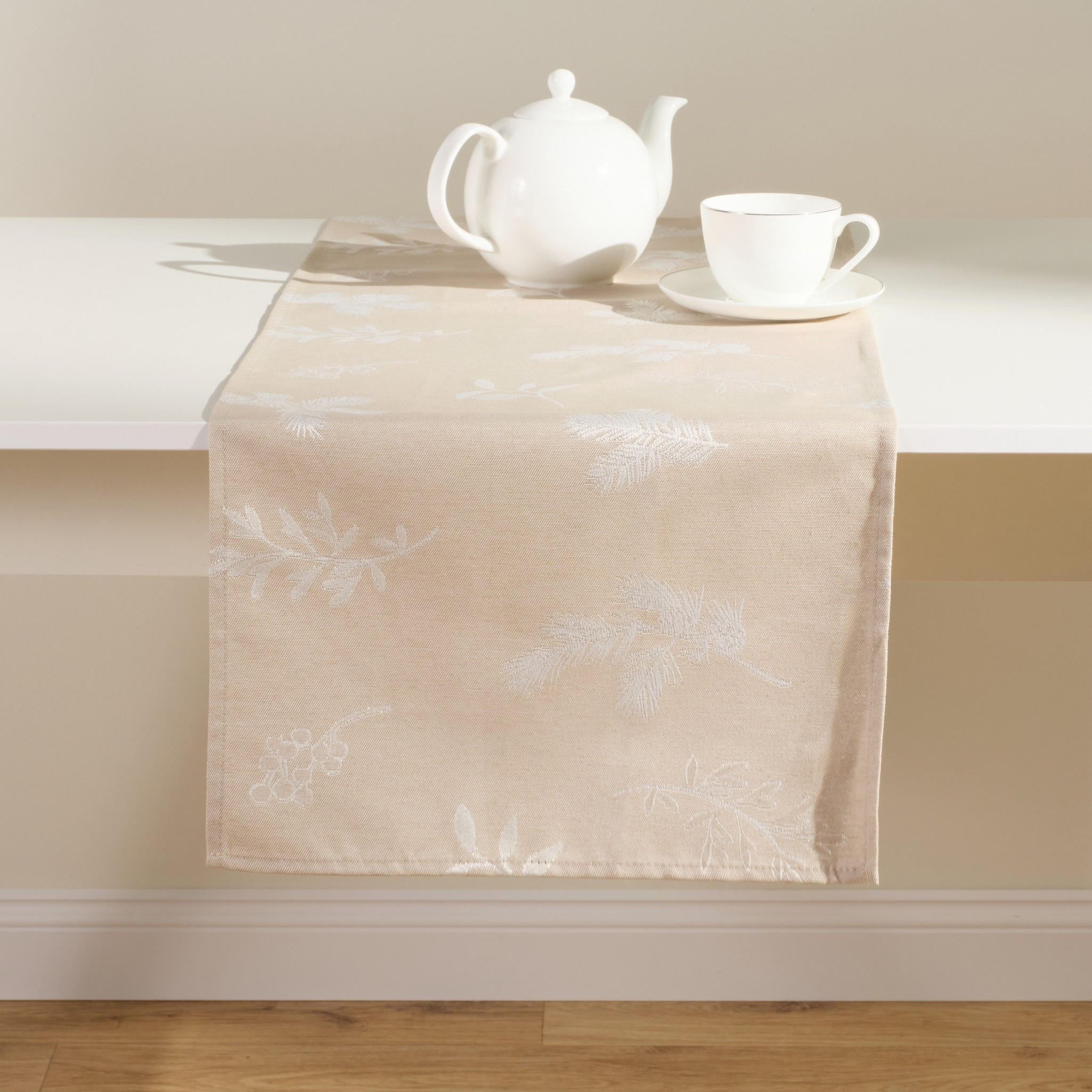 TISCHLÄUFER Novie - Beige, Textil (180/40/1cm) - home&you