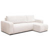 ECKSOFA LUNA mit Schlaffunktion und Bettkasten Cord-Stofff (Beige) - Beige, Textil (244/142cm) - VENASI MÖBEL