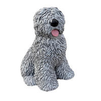 STEINFIGUR Bobtail, frostfester Betonsteinguss, lebensecht - Grau, Stein (22/34/25cm) - stoneandstyle