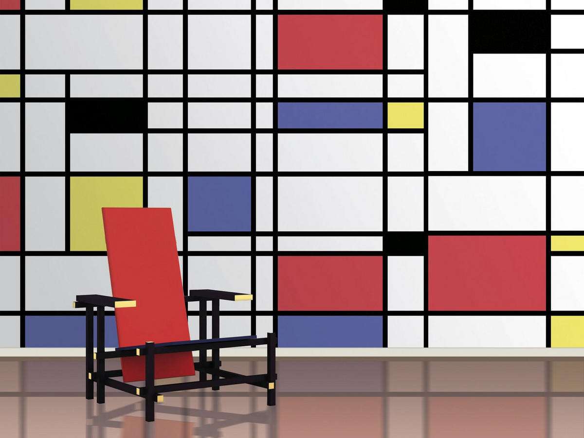 FOTOTAPETE künstlerisch 424 x 280 cm - Weiß, Papier (424/280cm) - Sanders & Sanders