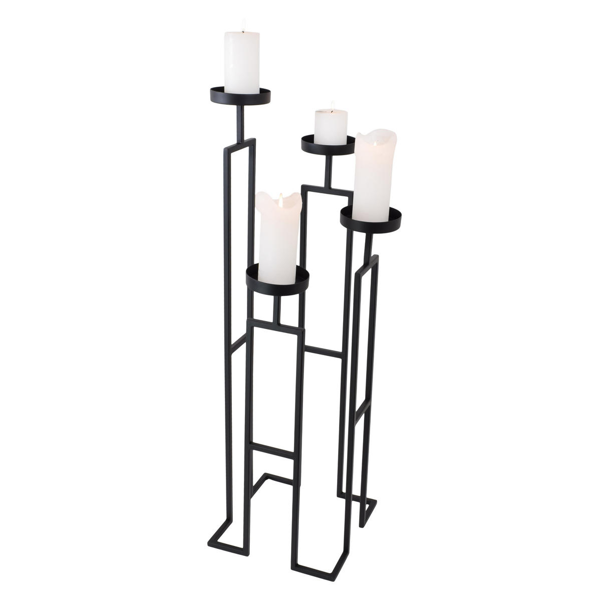 KERZENHALTER Stella - Schwarz, Metall (30/86/30cm) - LOFT42