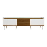 TV-LOWBOARD Natur-Weiß 160/39/49.5 cm - Naturfarben, Holzwerkstoff (160/49.5/39cm) - PANGIVO