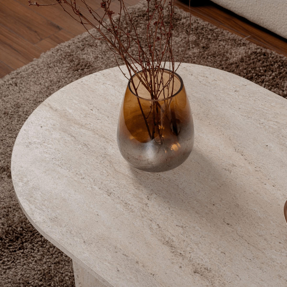 COUCHTISCH - iris 119/60/39,8 cm - Sandfarben, Holzwerkstoff (119/60/39.8cm) - Calicosy