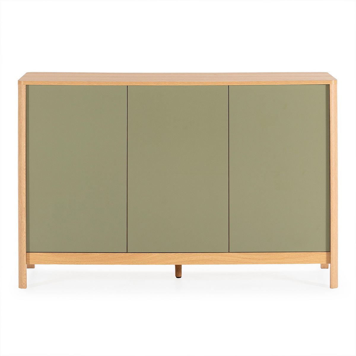 SIDEBOARD Nassau 3 türen Eichenfarbe/grün - Grün, Holzwerkstoff (120/80/40cm)