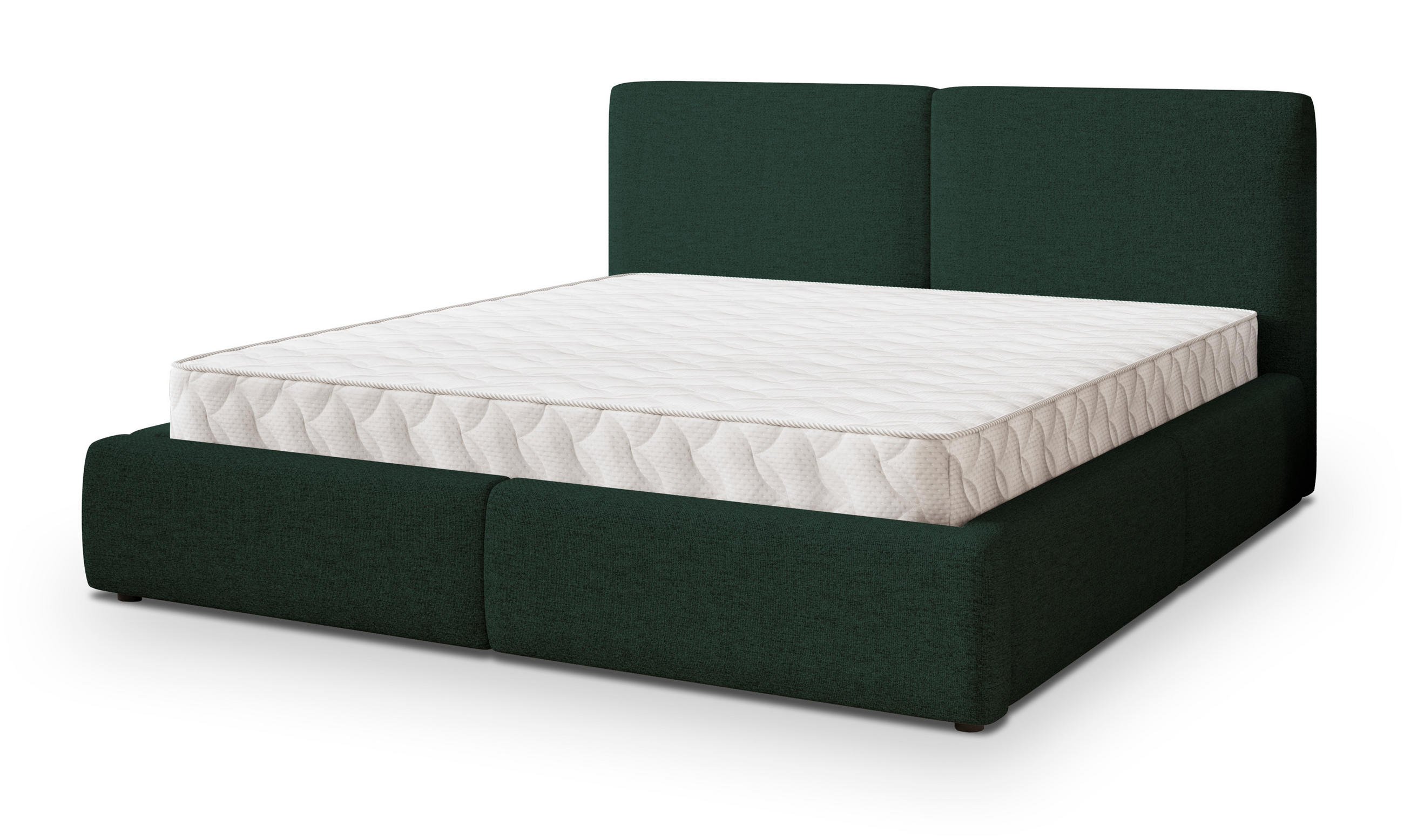 POLSTERBETT FELURO 140x200 cm mit Bettkästen - Grün - Grün, Holz (140/200cm) - MASSENO