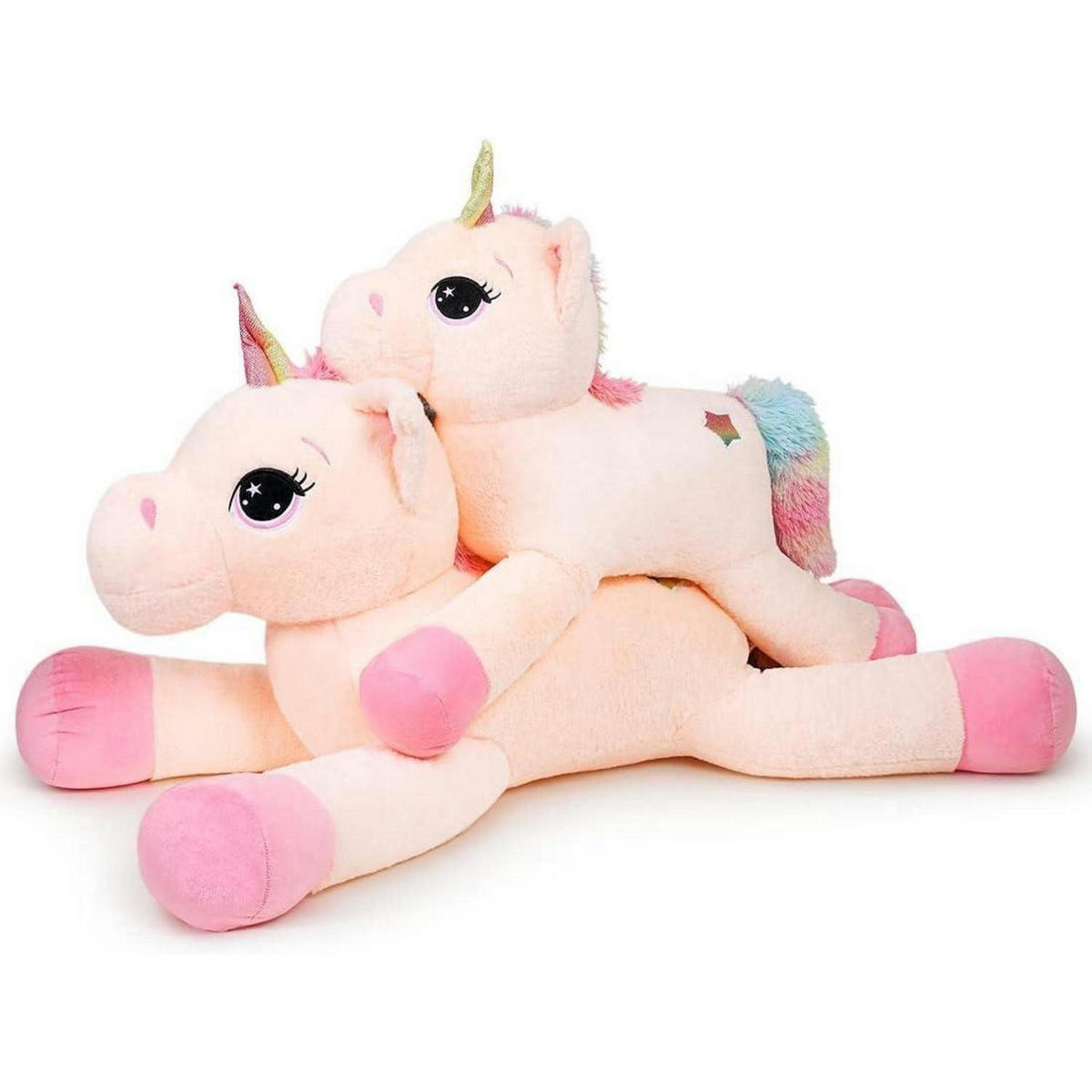 PLÜSCHTIER Einhorn 110 cm - Rosa, Textil (45/110cm)