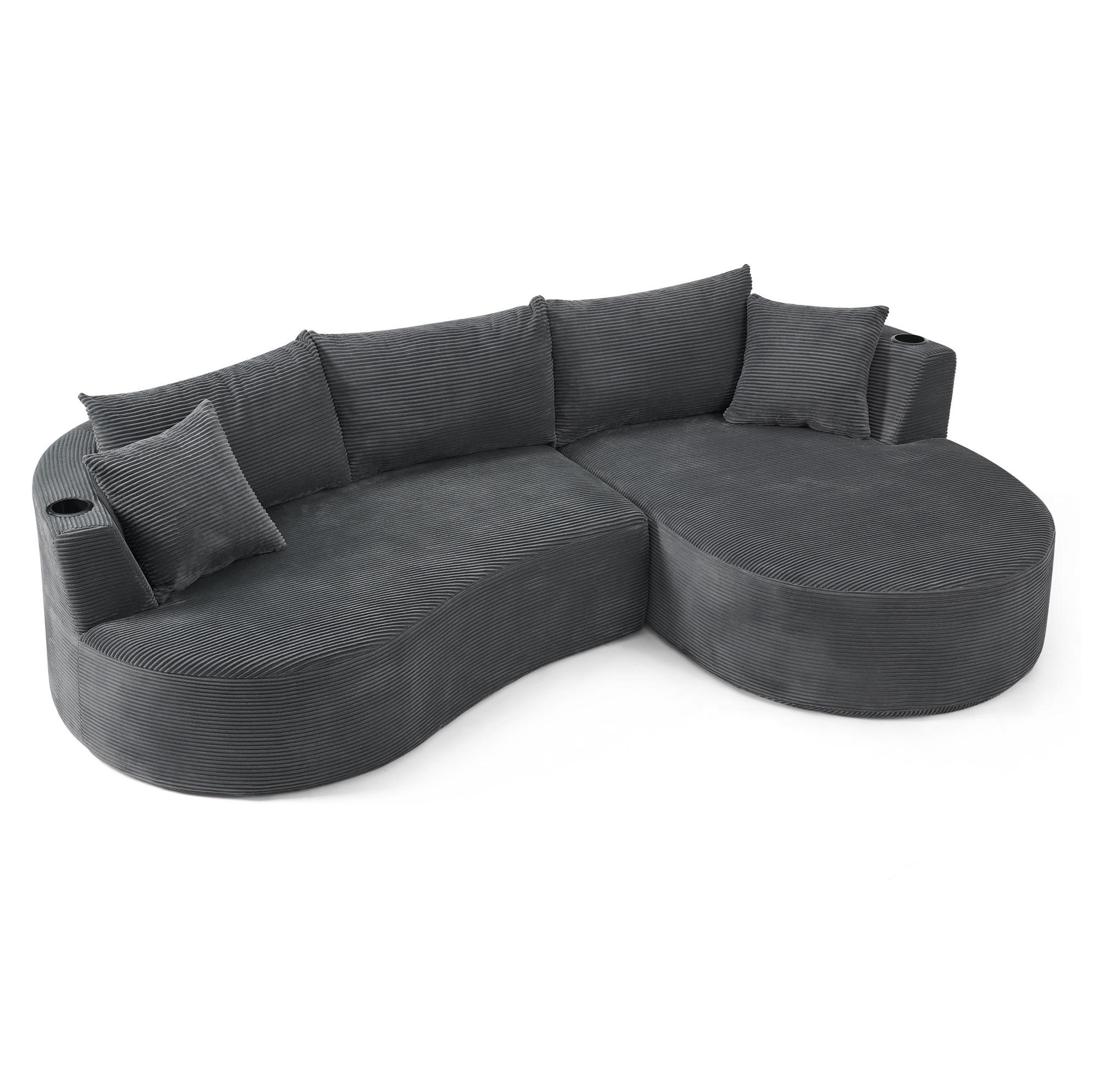 Meubliv Sofa Grau 264.1x168 cm
