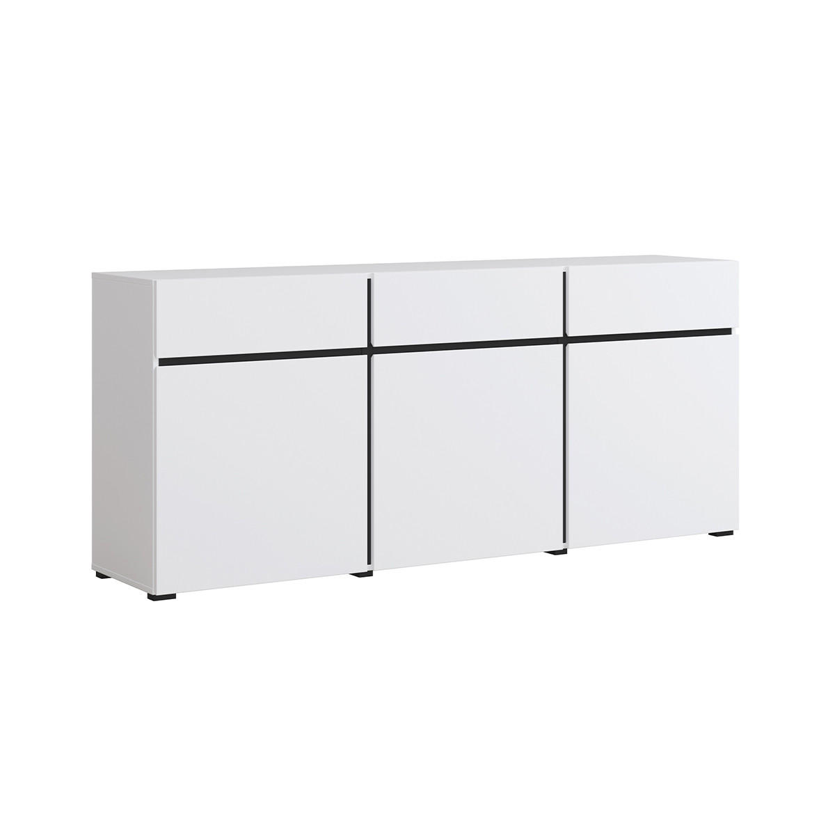 KOMODA Lilia Biela - biela, kompozitné drevo (180/78/40cm) - Petits-meubles