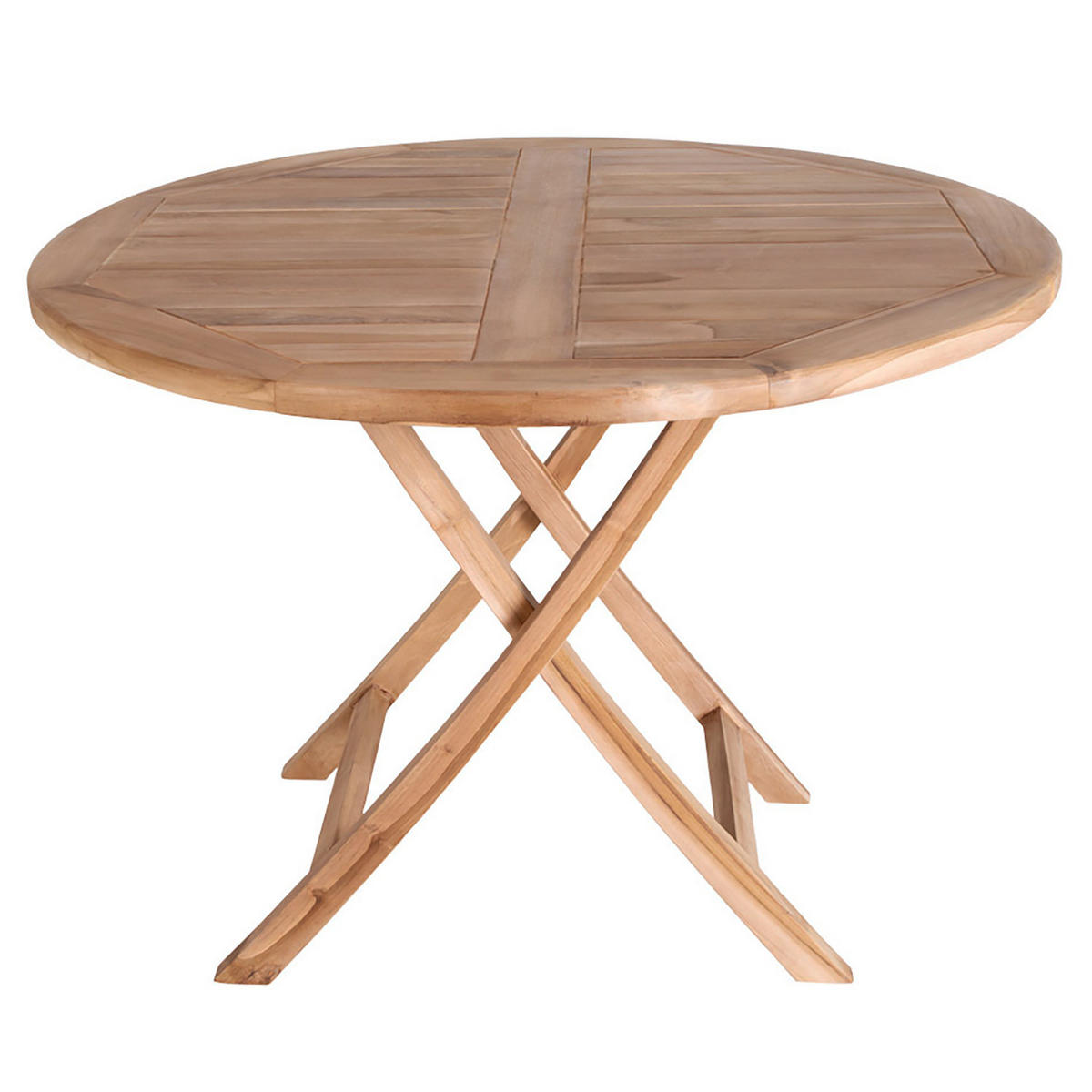 GARTENKLAPPTISCH - Teakholz - Braun - Braun, Holz (100/100/75cm) - home24