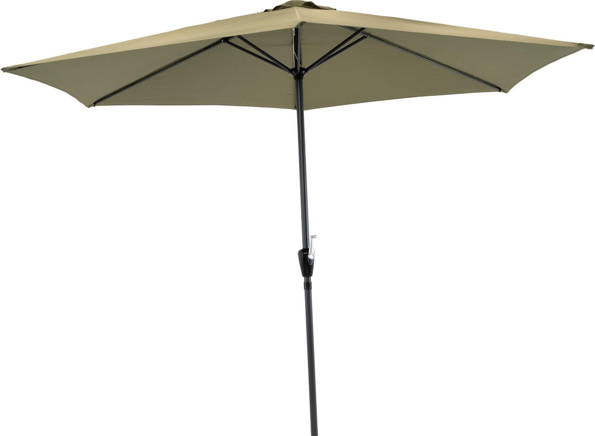 SONNENSCHIRM ZUM AUFKLAPPEN Gemini - Grün - 300/300/ cm - Grün, Metall (300/300cm) - Lesli Living